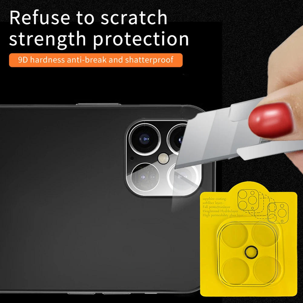 Tempered Glass Full Coverage Phone Camera Lens Protective Film for iPhone 12