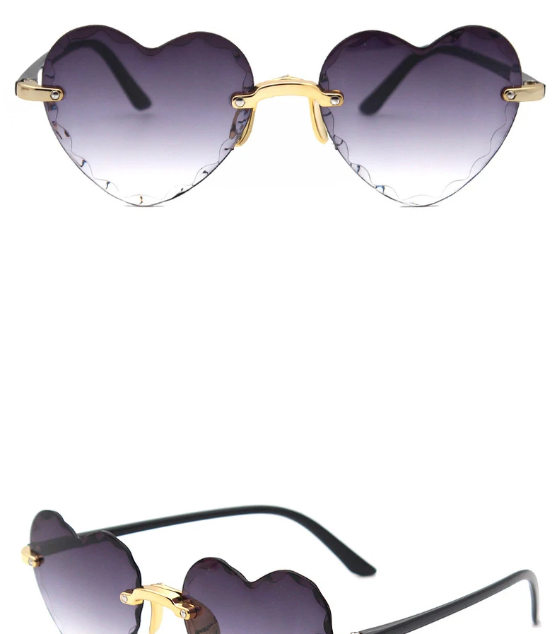 RBROVO, без оправы, сердце, солнцезащитные очки для женщин, роскошный бренд, солнцезащитные очки для женщин, Винтажные Солнцезащитные очки для женщин, дизайнерские, Lunette Soleil Homme