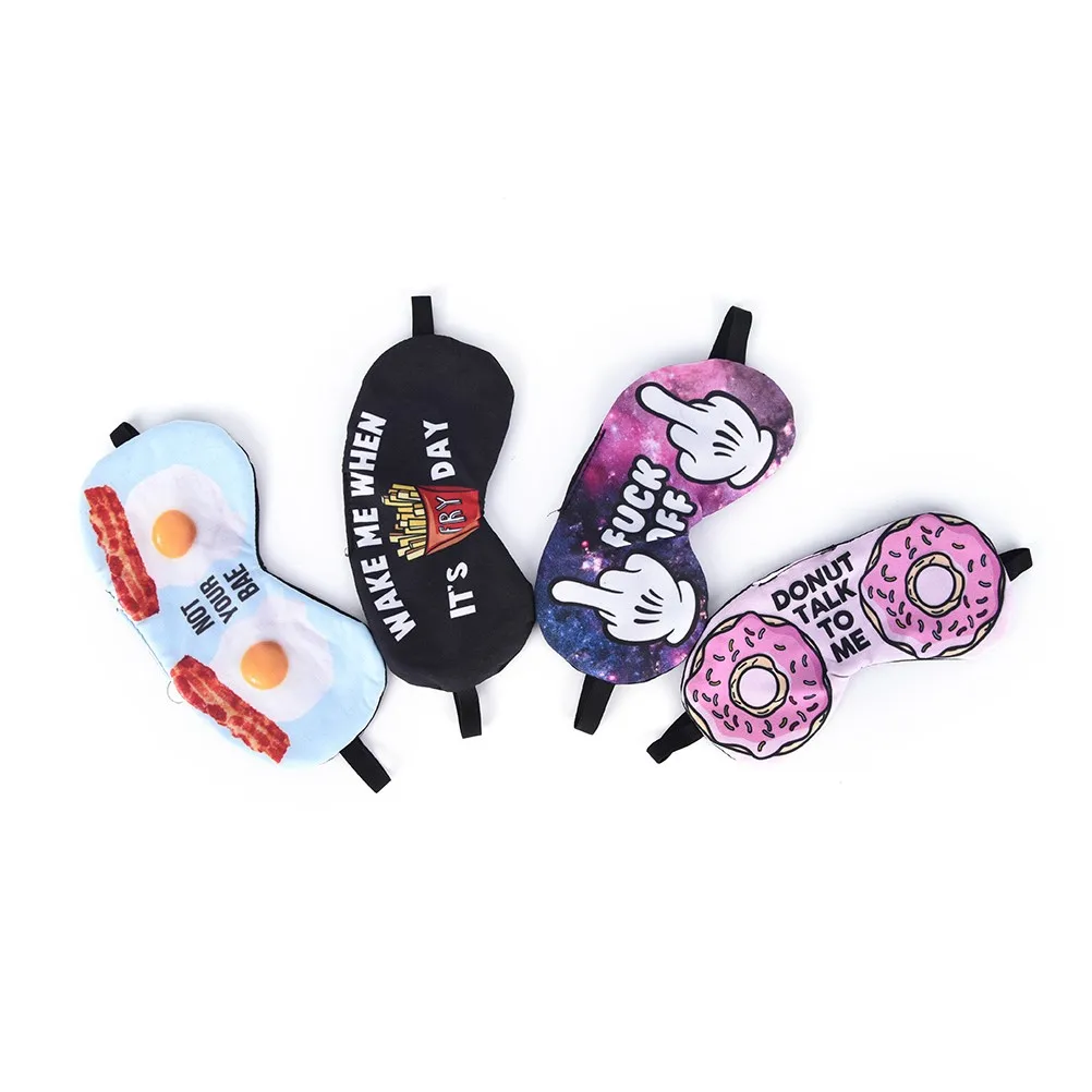 1PC Eye Care 3D Printing Eye Sleep Masks Lovely Shade Blindfold Sleep Mask Eyes Cover Sleeping Tools Sleeping Eye Mask New