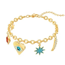 Swa 1:1 леди счастливый элемент изысканный дикого демона амулет в виде глаза очаровательный браслет ювелирные изделия 5461796