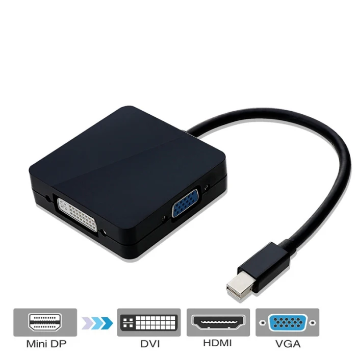 Горячий дисплей порт VGA HDMI DVI кабель 3 в 1 адаптер конвертер для компьютера проектор