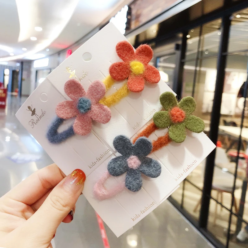 

New Winter Girls Cute Colors Nylon Barretttes Hairpins Children Hollow Waterdrop Hair Clips Headbands Kid Sweet Hair Accessories