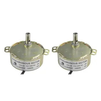 

CHANCS Brush Fan Motor 2PCS TYC-50 110V AC 5-6RPM CW Geared Motor Cup Turners for Tumblers