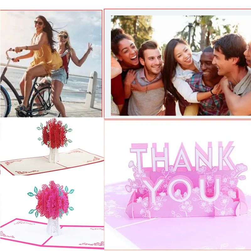  3D Greeting Cards Wedding Invitations for Mother Daughter Wife Anniversary DC156 - 4.00021E+12
