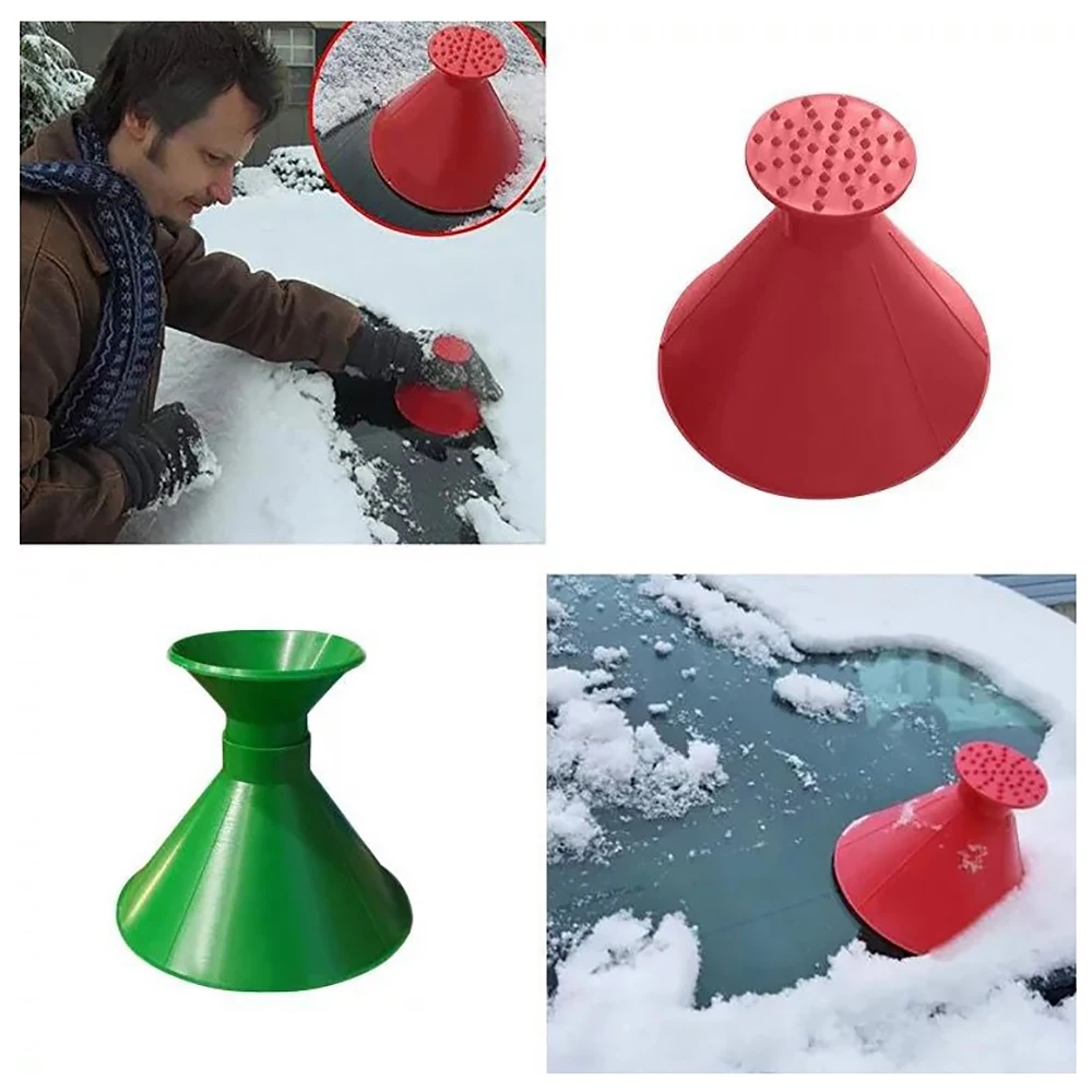 

Auto Car Magic Cone-Shaped Windshield Ice Scraper Snow Shovel Tool Funnel Three-piece Suit Snow Remover Deicer Outdoor Deicing