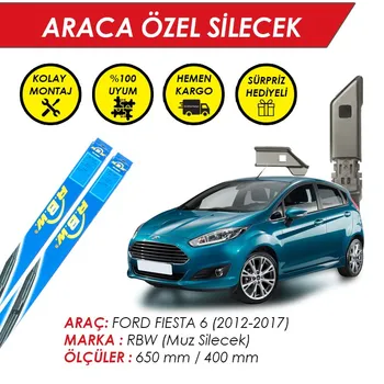 

RBW Windscreen Wiper Blades for Ford Fiesta 6 Wiper Fit Push Button Arms 2012-2017