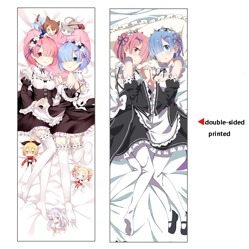 J (1pcs Pillow case) 1 шт. аниме Re: Zero Hajimeru Isekai Seikatsu мультфильм Rem Ram обнимающий чехол для тела чехол для подушки домашний декор Подарки для женщин - Цвет: J (1pcs Pillow case)