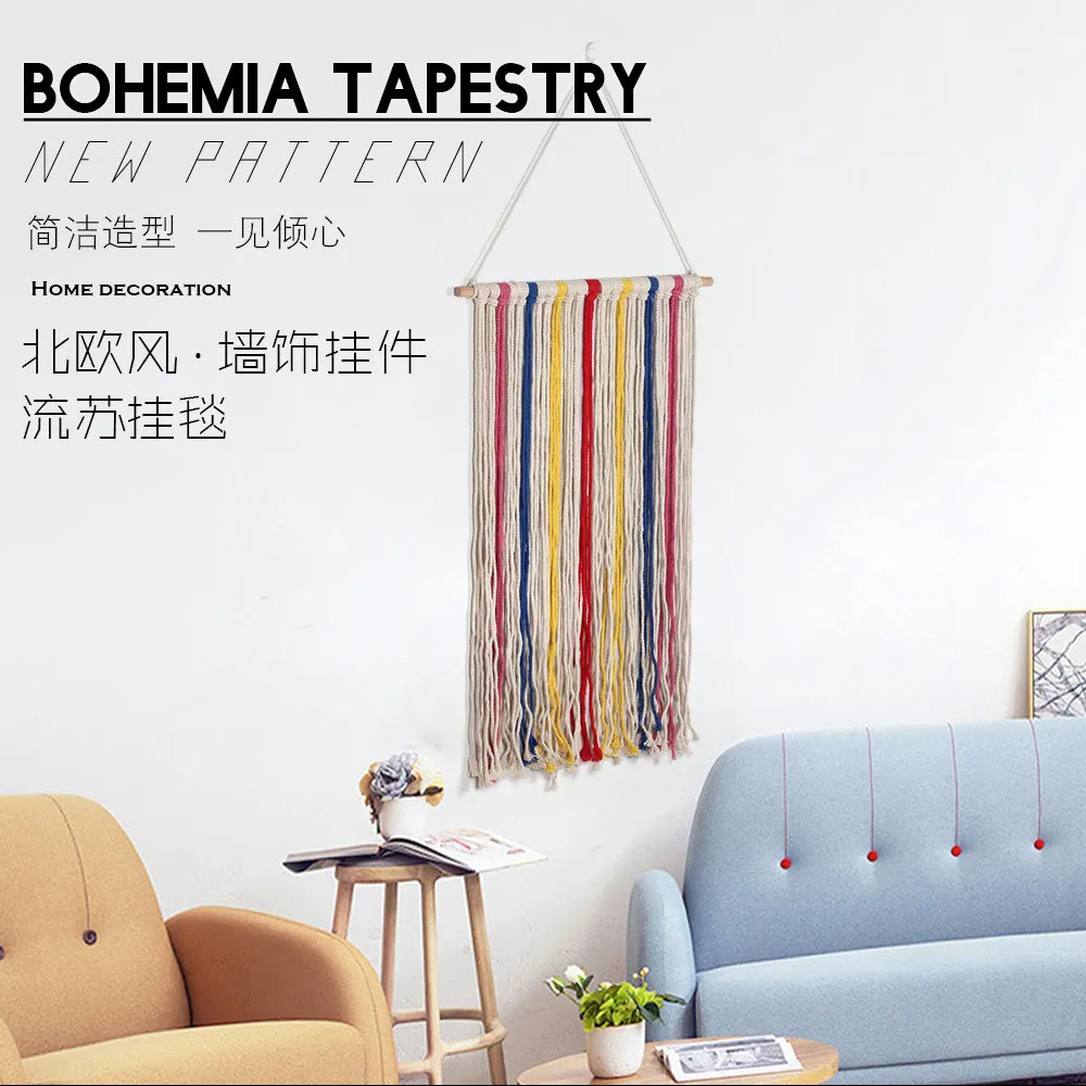Customizable Bohemian Weaving Tapestry Cotton Art Tapestry Home Accessories Wall Hangers Wall Decoration MS7319