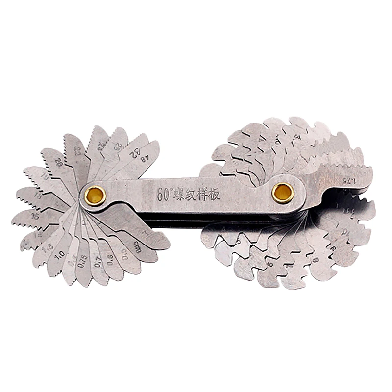 Для домашнего использования винтовой дюймовый метрический центр Gage складной резной нержавеющий шаг резьбы портативный измерительный профессиональный набор инструментов