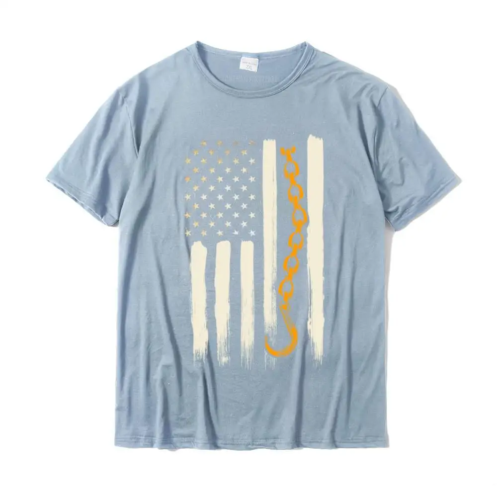 Classic Man Tshirts Design Cool Tees 100% Cotton Short Sleeve Camisa Top T-shirts O-Neck Wholesale Tow Truck Driver American Flag Patriotic Towing Pullover Hoodie__27844 light