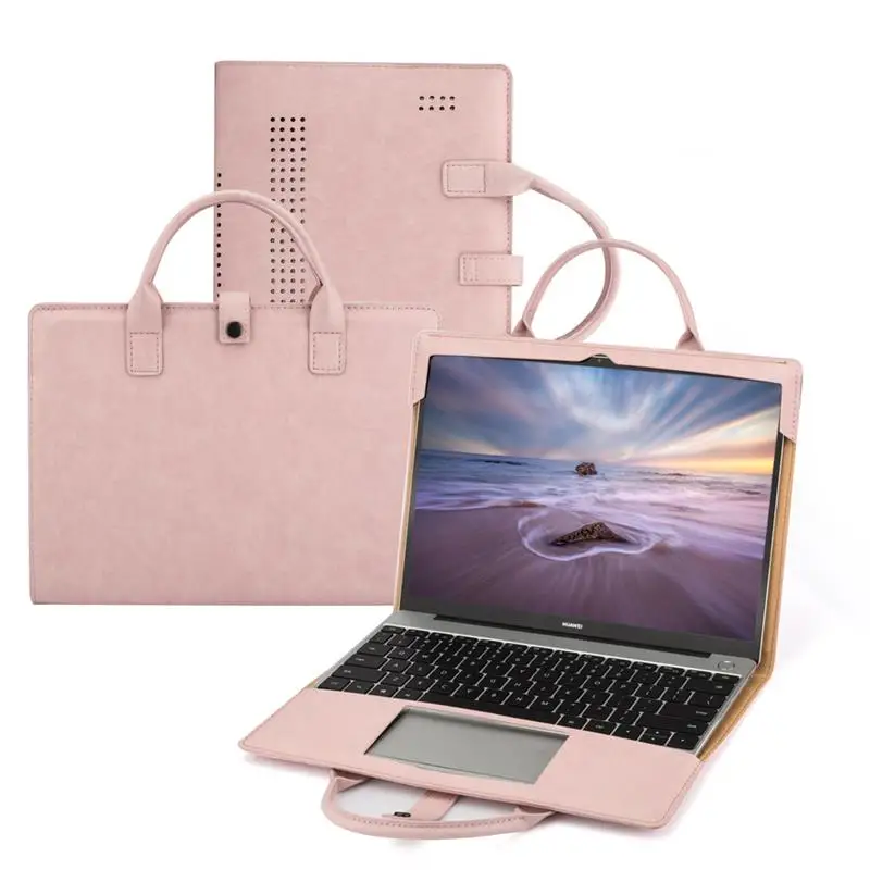 

For Huawei Honor MagicBook 14 Inch Laptop Bag PU Leather Full Angle Protection Case Fol Portable Bags For Honor MagicBook 14