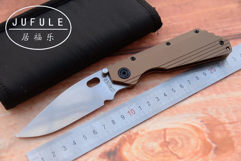 JUFULE Strider SMF TC4 титановая ручка D2 лезвие медная шайба складной Охота Кемпинг на