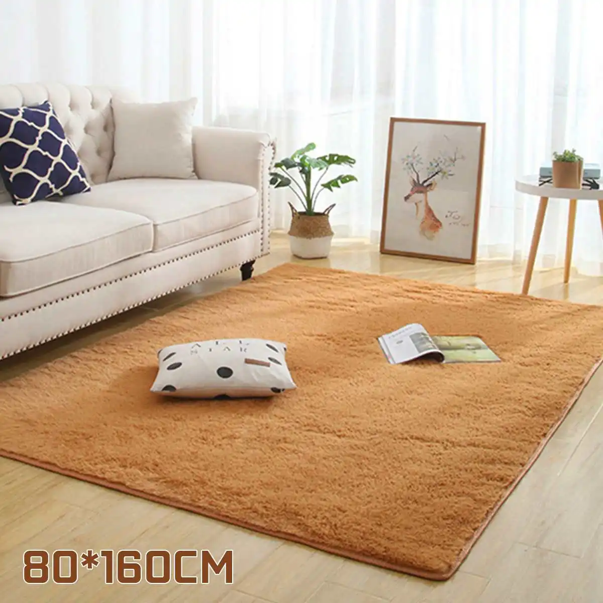80x160 см прямоугольный ковер Коврик противоскользящий искусственный мех ворсистые ковры для гостиной спальни домашний декор коврики теплые коврики