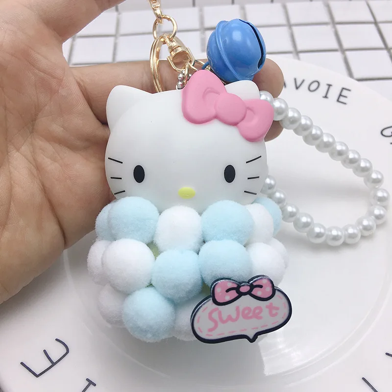 Плюшевый KT Cat Hair Ball Любовь Подвеска для ордена пузырьковый Кот брелок кукла-сумка Подвеска Kawaii брелок милые плюшевые брелоки детские игрушки - Цвет: 17