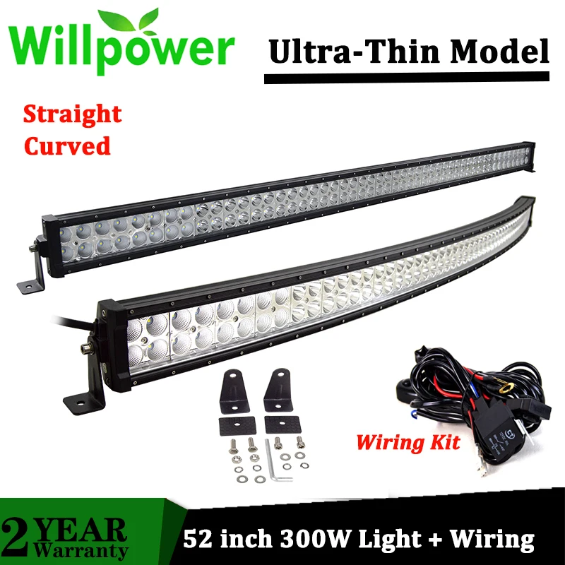 Willpower 12V to 30V Straight Slim Fog Lights Driving Lights