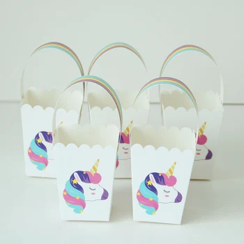 

20pcs Unicorn Candy Box Paper Gift Bag Cute Candy Bag For Wedding Unicorn Party Birthday Baby Shower Favors