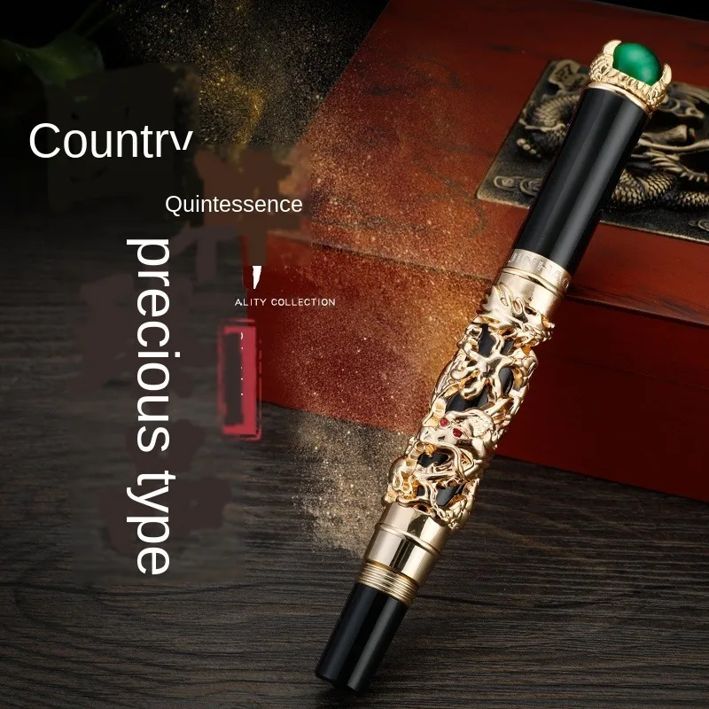

Jinhao перьевая ручка с драконом, высокое качество, Pluma Stylo, Plume Caneta tineiro Pluma, FuenteTitanium, Dolma Kalem, наконечники для коллекции, подарки