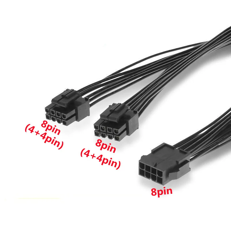 

8Pin to Dual 8Pin(4+4) CPU to Motherboard Power Adapter Y Splitter Extension Cord (20cm) CPU Power Splitter Cable