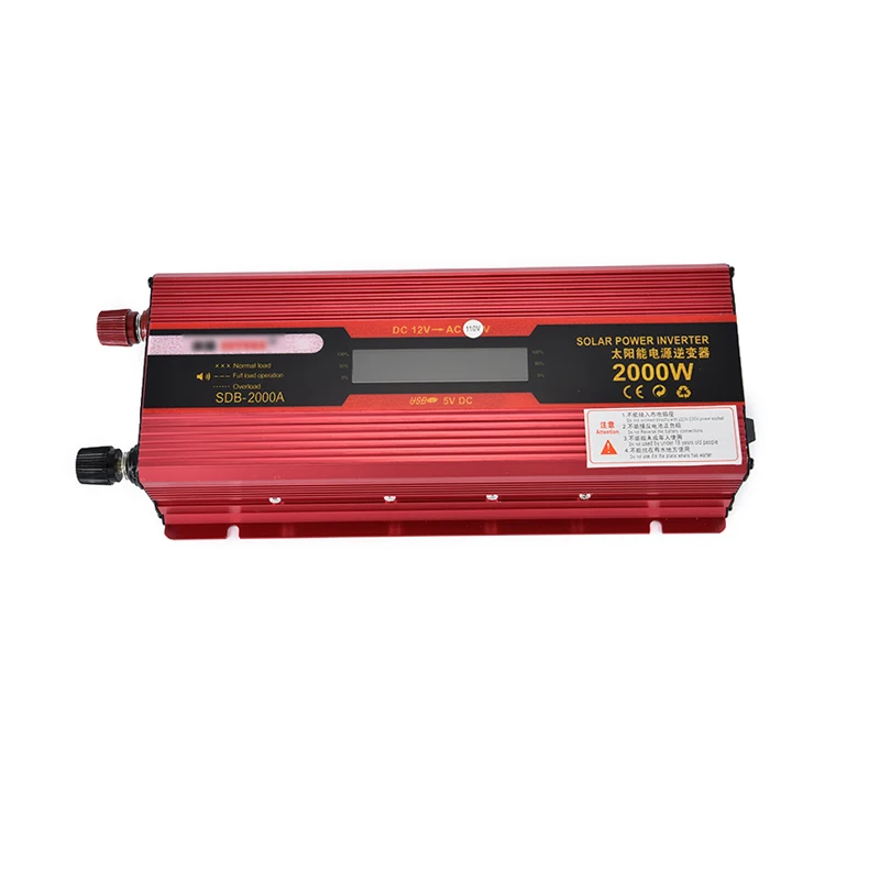 Портативный инвертор AC 220/110V 2000W автомобильный преобразователь мощности 12V до 220v универсальный разъем Инвертор Трансформатор