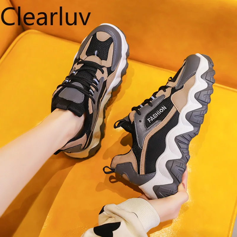 Женские кроссовки из дышащего сетчатого материала; Basket Femme zapatillas mujer Calzado Mujer Deportivas Mujer; женские кроссовки; ; кроссовки на танкетке
