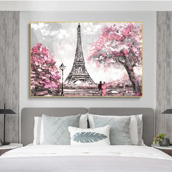 

Paris Street View Wall Art Canvas Paintings For Living Room Paris Tower Modern Posters And Prints Wall Pictures For Home Decor
