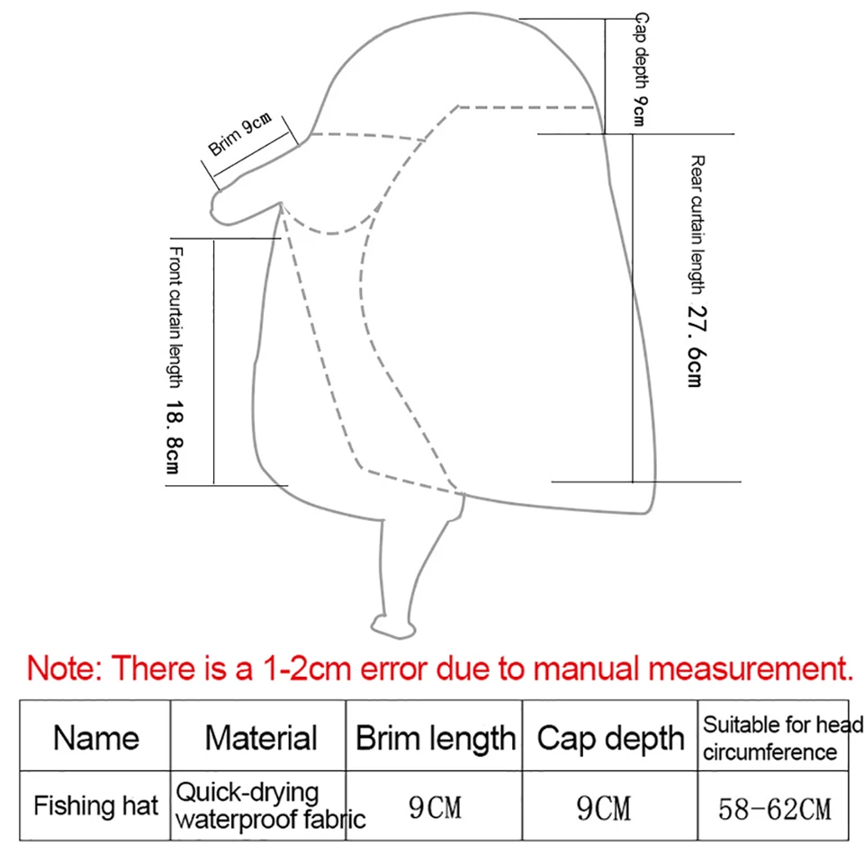 Fishing Hat Sun Protector Quick-drying Cool Face Neck Cover Protection Anti-UV Full Head Outdoor Sports Cap Headwaer fishing hat