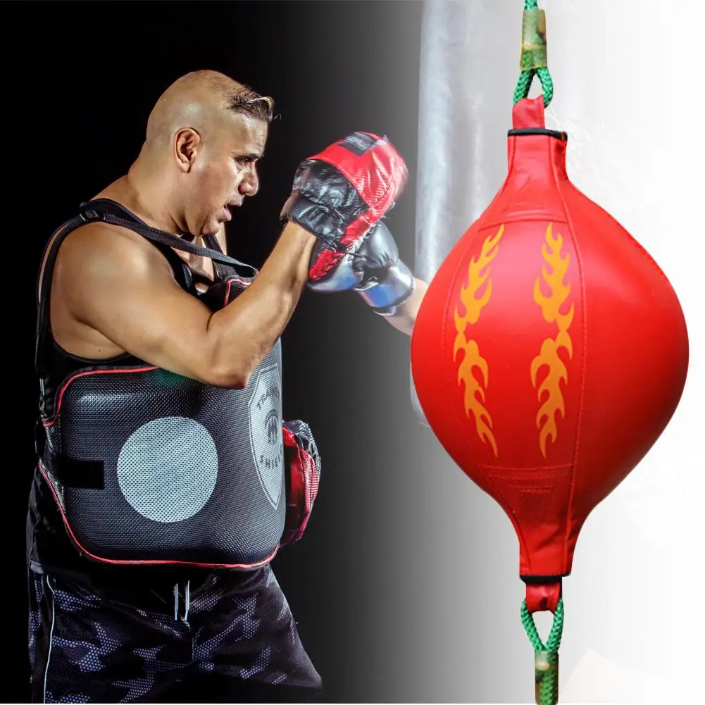 Quality Faux Leather Punching Ball Pear Boxing Bag Inflatable-Reflex Speed Balls Fitness Training Double End Boxing Speed Ball
