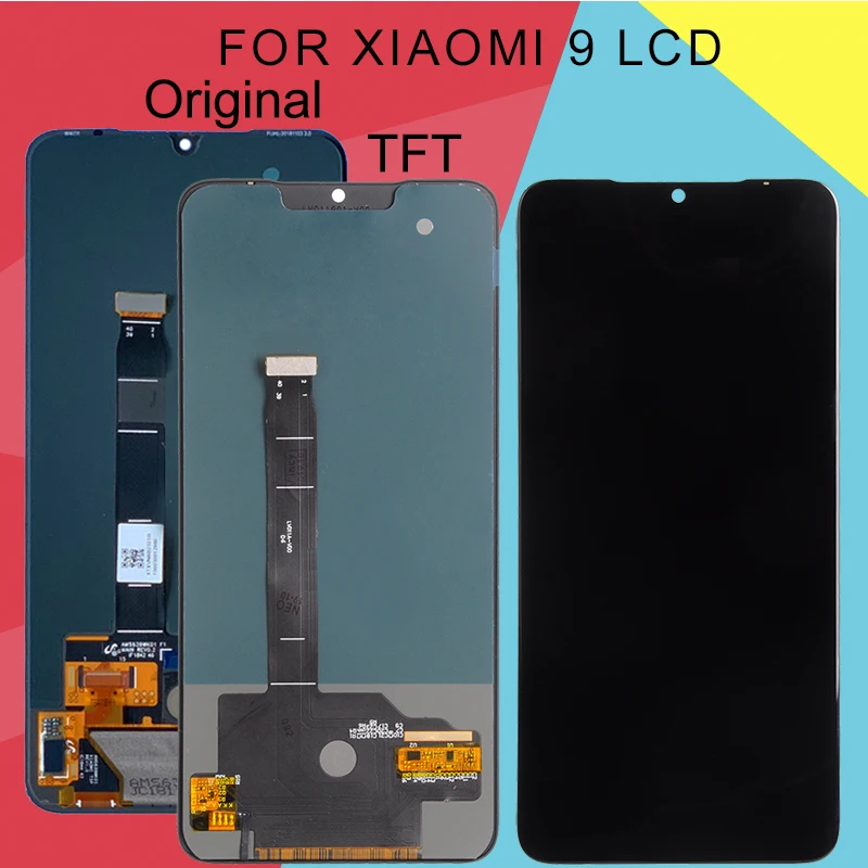 Dina mi co 6,39 дюйма для Xiaomi mi 9 Lcd с кодирующий преобразователь сенсорного экрана в сборе mi 9 экран дисплея с рамкой+ Инструменты