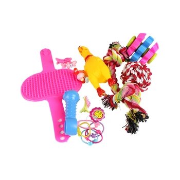 

New 16pcs Dog Toy Puppy Chew Teething Toys Screaming Chicken Hair Rope Interactive Dog Toys Tooth Grinding Training Pet Toy Supp