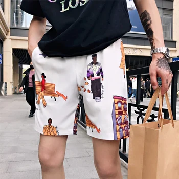 

Casual Ethnic Style Printed Beach Pant Bermudas Hombre Erkek Giyim 2020 Men Sporting Beaching Trousers Men Summer Short Hombre