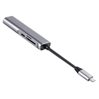 

HOT-5 in 1 USB C HUB, USB-C to HDMI + Type-C + USB3.0 + USB2.0, for PC Laptop