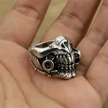 Модные Винтажные хип хоп панк Рок Mad Max immber Joe кольцо с изображением маски Роскошные полые серебряные кольца для мужчин ювелирные изделия оптом