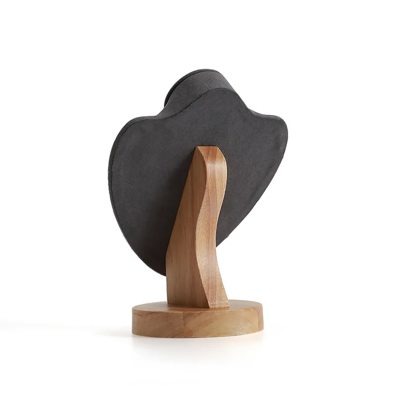 Solid wood necklace mannequin stand portrait neck pendant hanger for jewelry jewelry props jewelry display stand