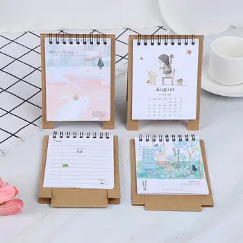 

Hand Drawing 2020 Fresh Cartoon Mini Flamingo Desktop Paper Calendar dual Daily Scheduler Table Planner Yearly Agenda Organizer