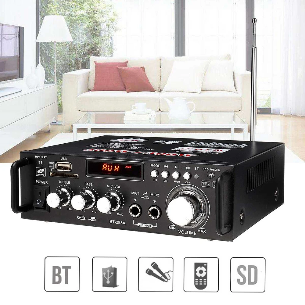 1 шт. 600 Вт домашние усилители аудио Bluetooth Сабвуфер FM SD мини мощности для