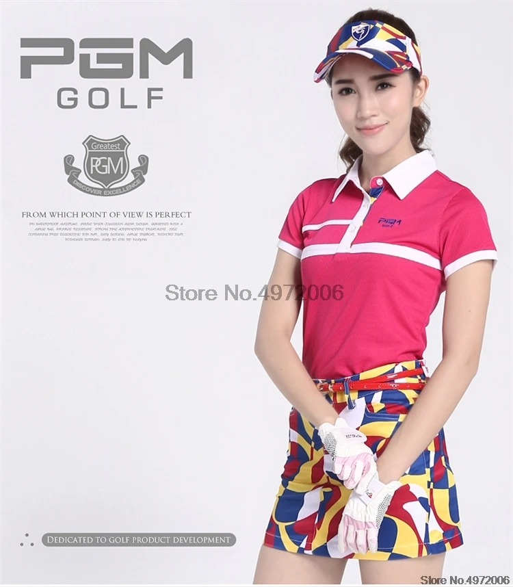Pgm Женская юбка для гольфа, женская спортивная короткая юбка с принтом против морщин, высокая талия, шорты для гольфа, теннисные шорты, размер XS-2XL, AA60475