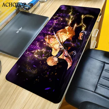 

Anime Demon Slayer HD Game Large Mouse Pad Black Exquisite Lock Edge Computer Desk Mat Rubber Non-slip Xxl