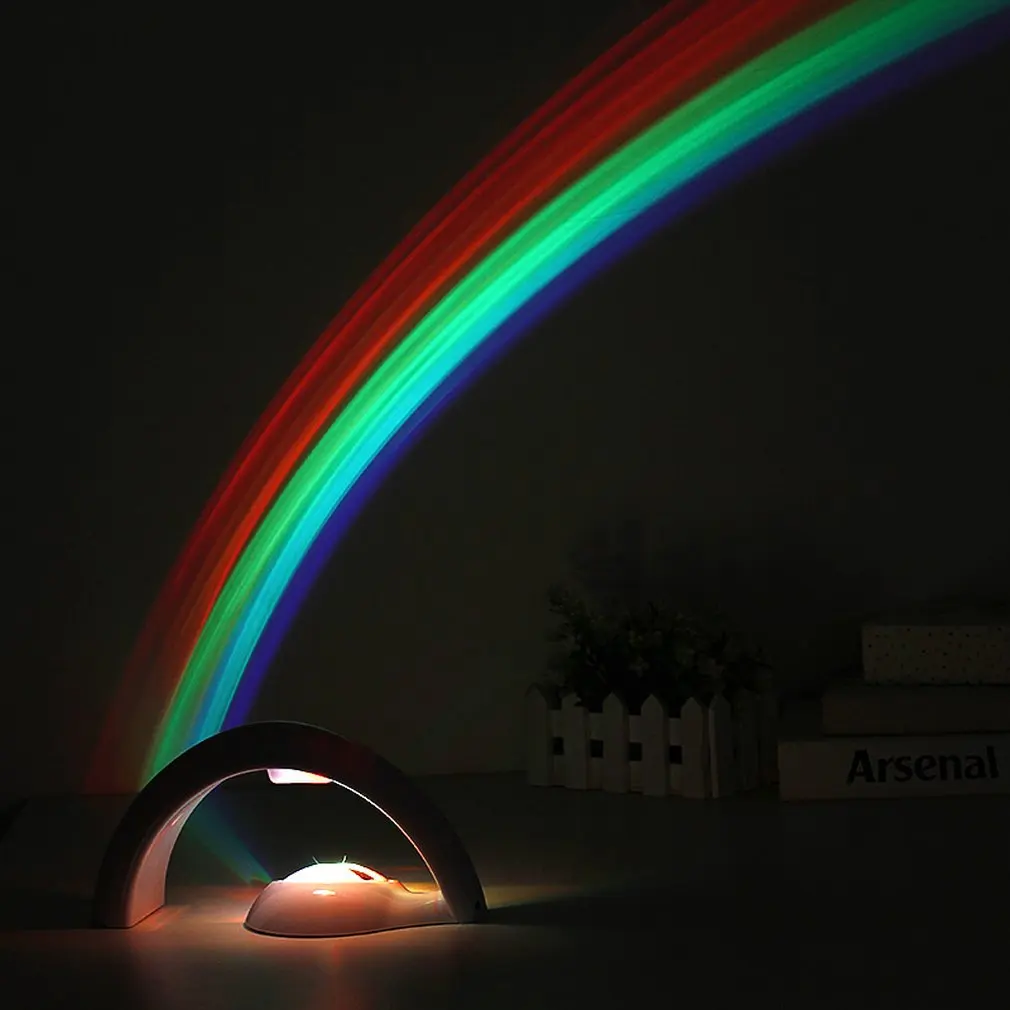 

LED Colorful Rainbow Lamp LED Night Light Romantic Rainbow Projector Lamp Universal Projection Lamp Portable Home Decor