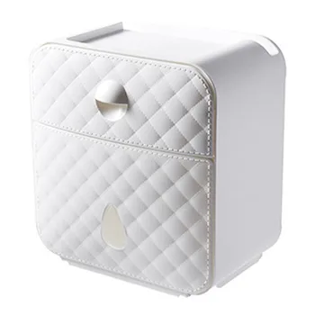 

Paper Towel Dispenser Wall Mounted No-drilling Paper Towel Holder Bathroom Coreless Toilet Tissue Dispenser Garbage Bags Holder