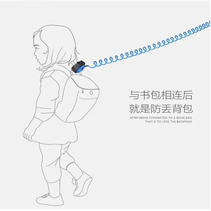 Модный 1,5 м браслет Harnais De saucurite ranglable Enfants Laisse Anti-perte Poignet lien Traction Corde bece Marcheur