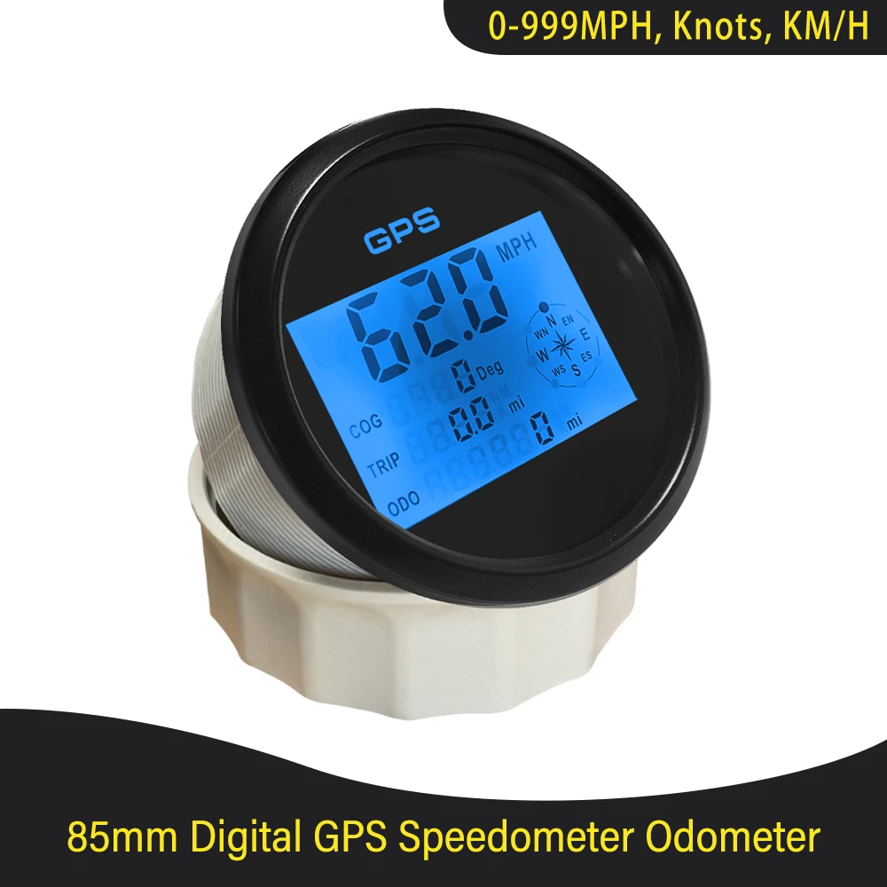 New 85mm Digital GPS Speedometer Odometer Gauge for Auto Car Truck Marine 9-32V with 8 Colors Backlight Shows SOG COG TRIP ODO | Автомобили