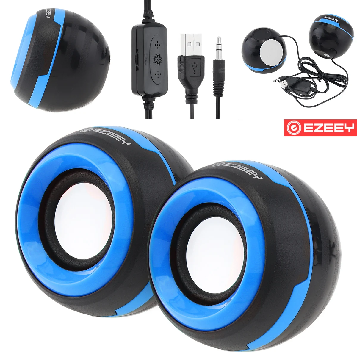 EZEEY Q5 мини сабвуфер динамик с 3,5 мм аудио разъем и регулятор громкости для ноутбука/телефона/MP3/MP4