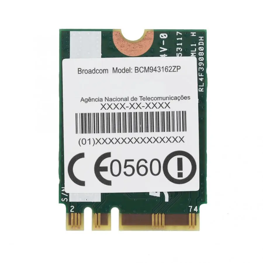 Мини WIFI карта Двухдиапазонная 433Mpbs сеть NGFF M2 беспроводная 802.11AC для Lenovo