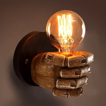 

Creative resin wall lamp top floor industrial wind decoration antique wall lamp with G80 circular bulb