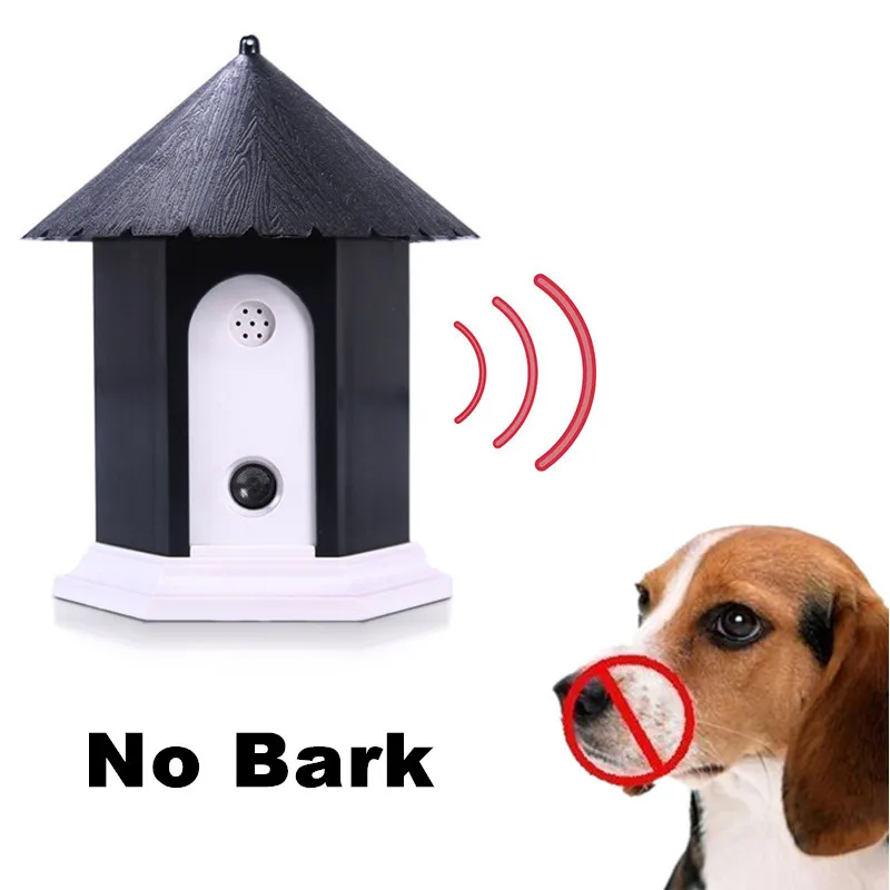Outdoor Ultrasonic Dog Anti Barking Stop Bark Device Birdhouse Shape