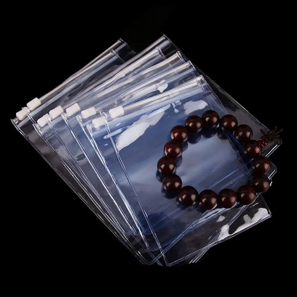 10PCS/LOT Small Plastic Zip Lock Bag Thick Clear Zipper Jewelry Packaging Bag Mini Zip Lock Storage Bags 9x13cm 10x10cm 11x11cm 2