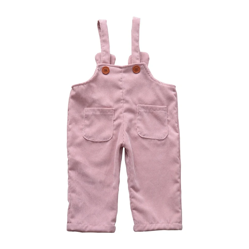Осенние штаны на подтяжках для маленьких девочек, детские хлопковые однотонные штаны с рисунком, комбинезоны, брюки