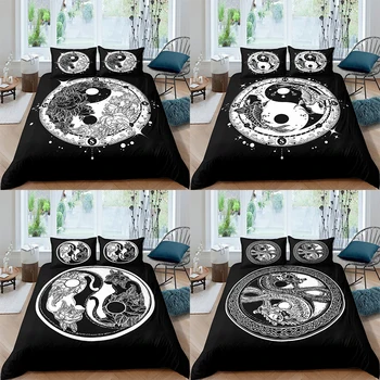 

Bedding Set 2/3Pcs Duvet Cover Set Black And White Bedding Set King Size Single/Double/Twin/Full/Queen/King AU EU US UK Size
