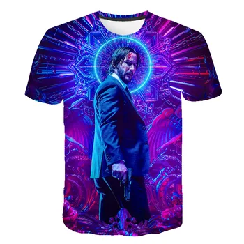 

T-Shirt John Wick the Boogie Man Movie 3d print John Wick: Chapter 3 - Parabellum tshirt o-neck short Keanu Reeves Killer