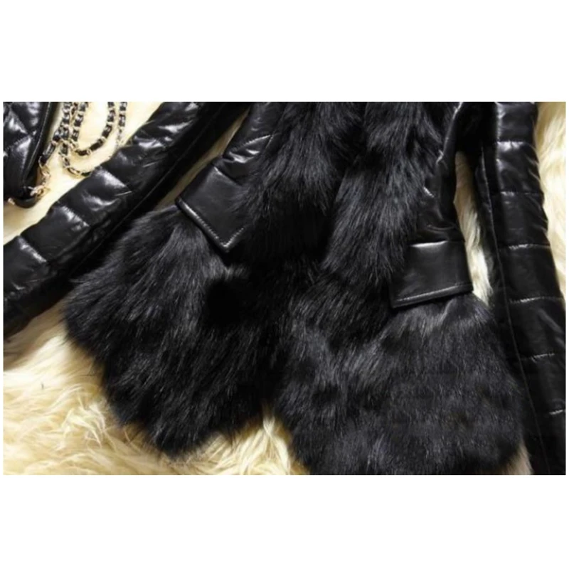 chaqueta de cuero sintético de mujer abrigo de invierno engrosamiento de algodón chaqueta de invierno mujer prendas de vest